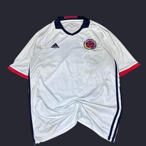 Adidas Colombia 2014 World Cup white football shirt
